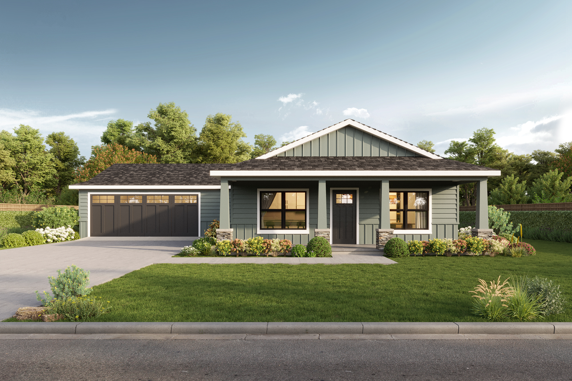 Rendering of The Aldrich 2 Floor Plan Offered by Harvell Homes in Powell, Wyoming