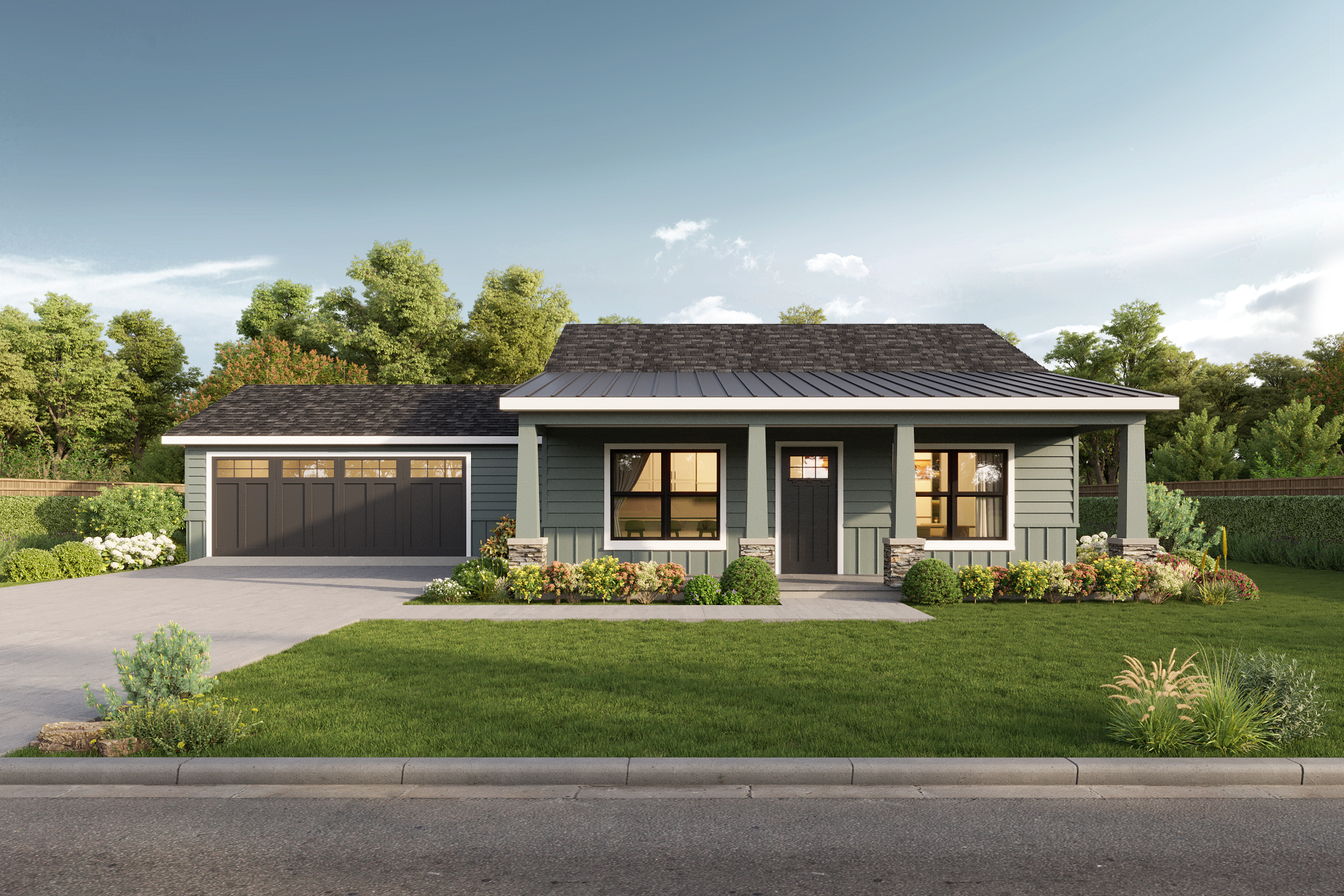 Rendering of The Aldrich 3 floor Plan Offered by Harvell Homes in Powell, Wyoming