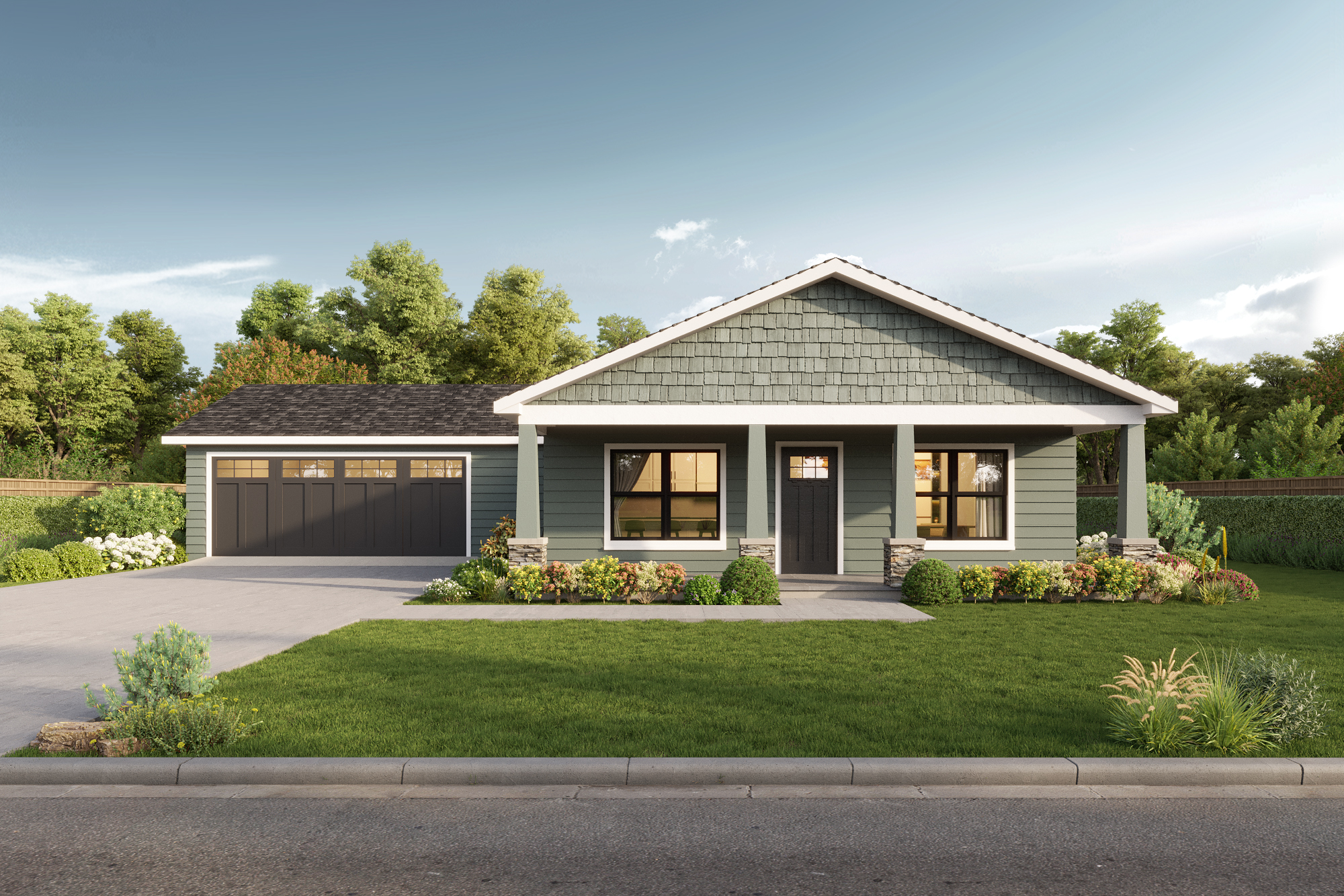 Rendering of The Aldrich 1 Floor Plan Offered by Harvell Homes in Powell, Wyoming