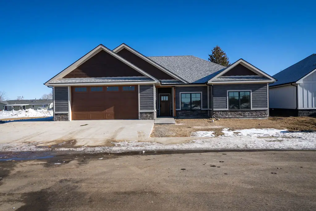 The Front Exterior of the 1908 Mountain Ranch design by Harvell Homes in Powell, Wyoming