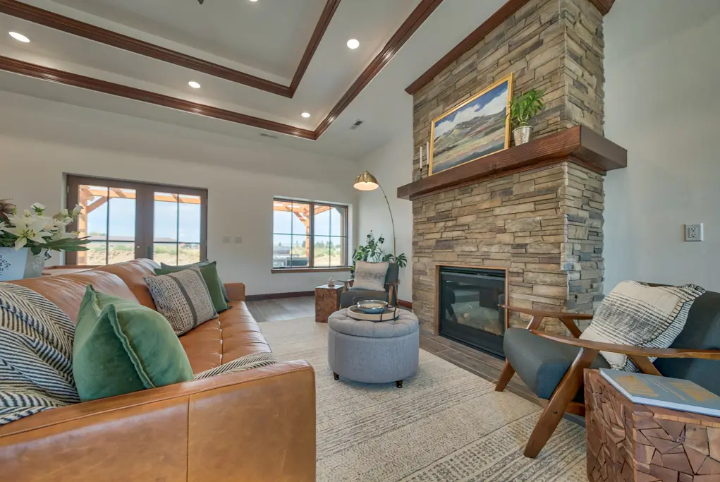 Living room with furniture