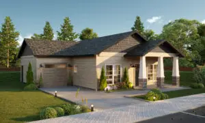 Rendering of The Aldrich Floor Plan Offered by Harvell Homes in Powell, Wyoming