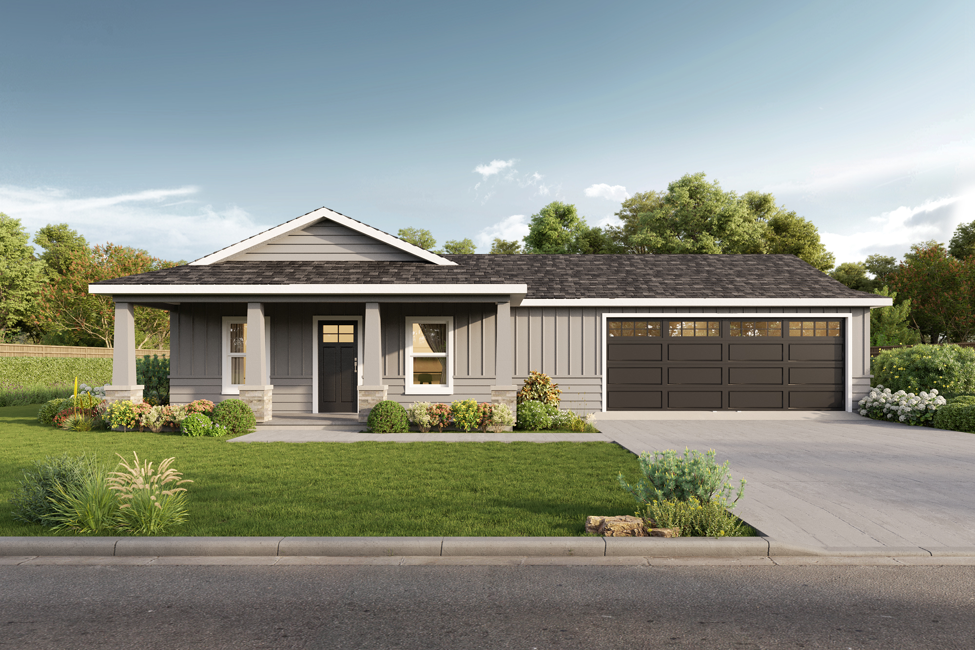 Rendering of The Boulder 2 Floor Plan Offered by Harvell Homes in Powell, Wyoming