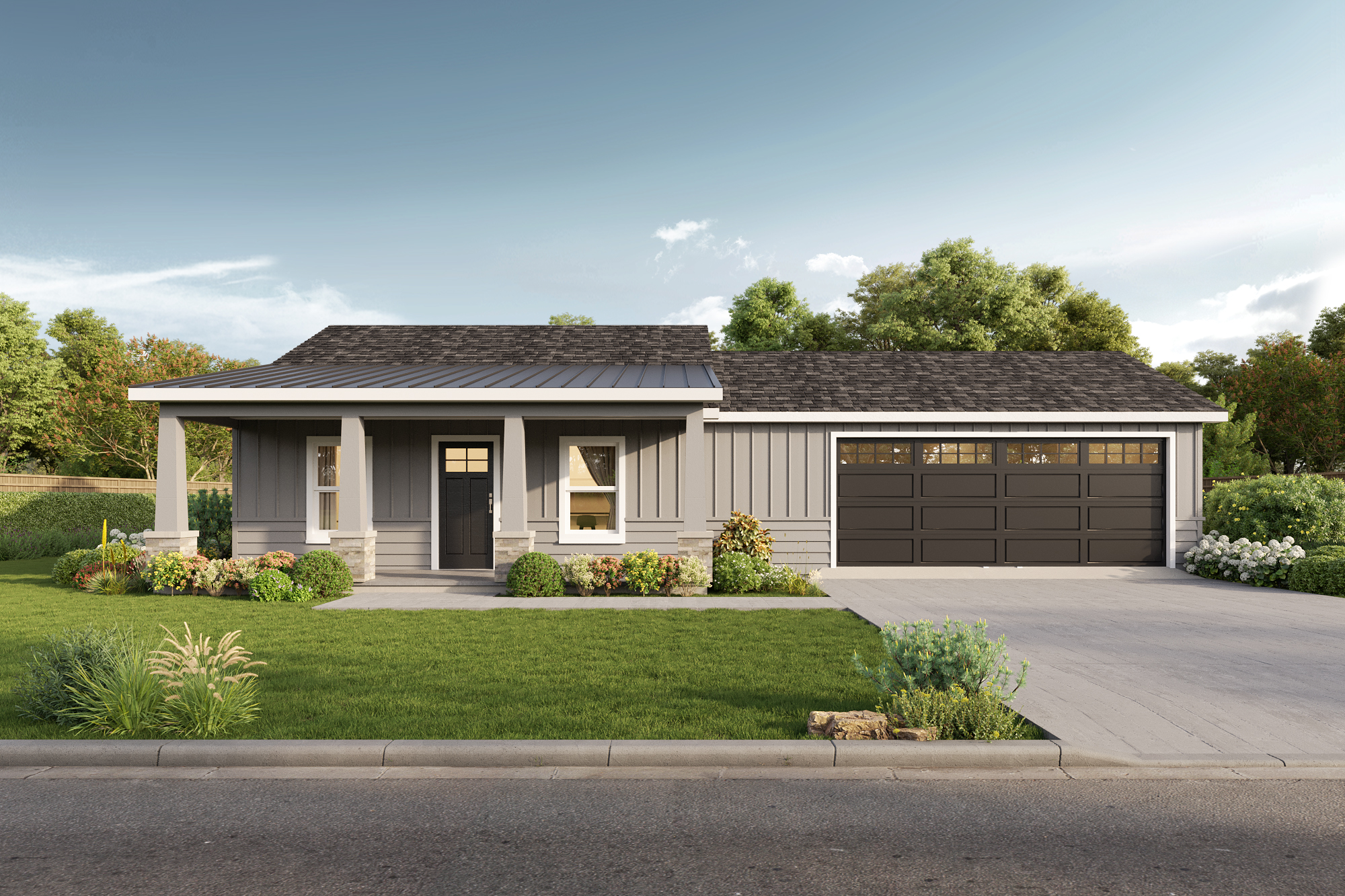 Rendering of The Boulder 3 Floor Plan Offered by Harvell Homes in Powell, Wyoming