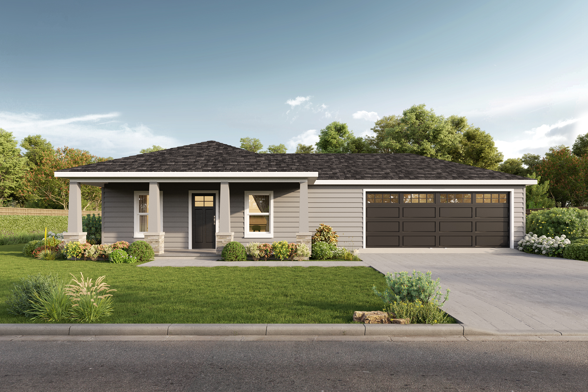 Rendering of The Boulder 4 Floor Plan Offered by Harvell Homes in Powell, Wyoming