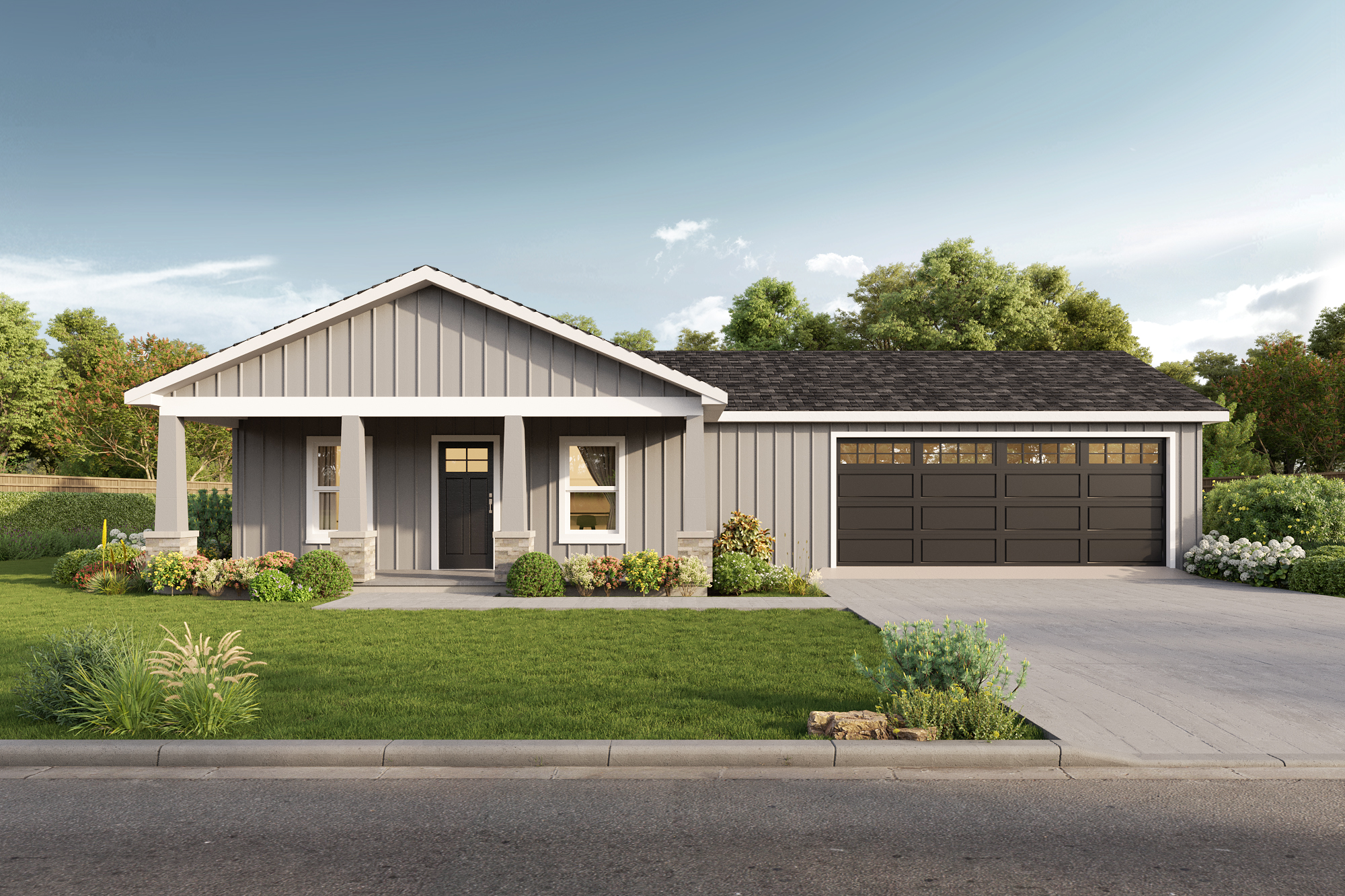 Rendering of The Boulder 1 Floor Plan Offered by Harvell Homes in Powell, Wyoming
